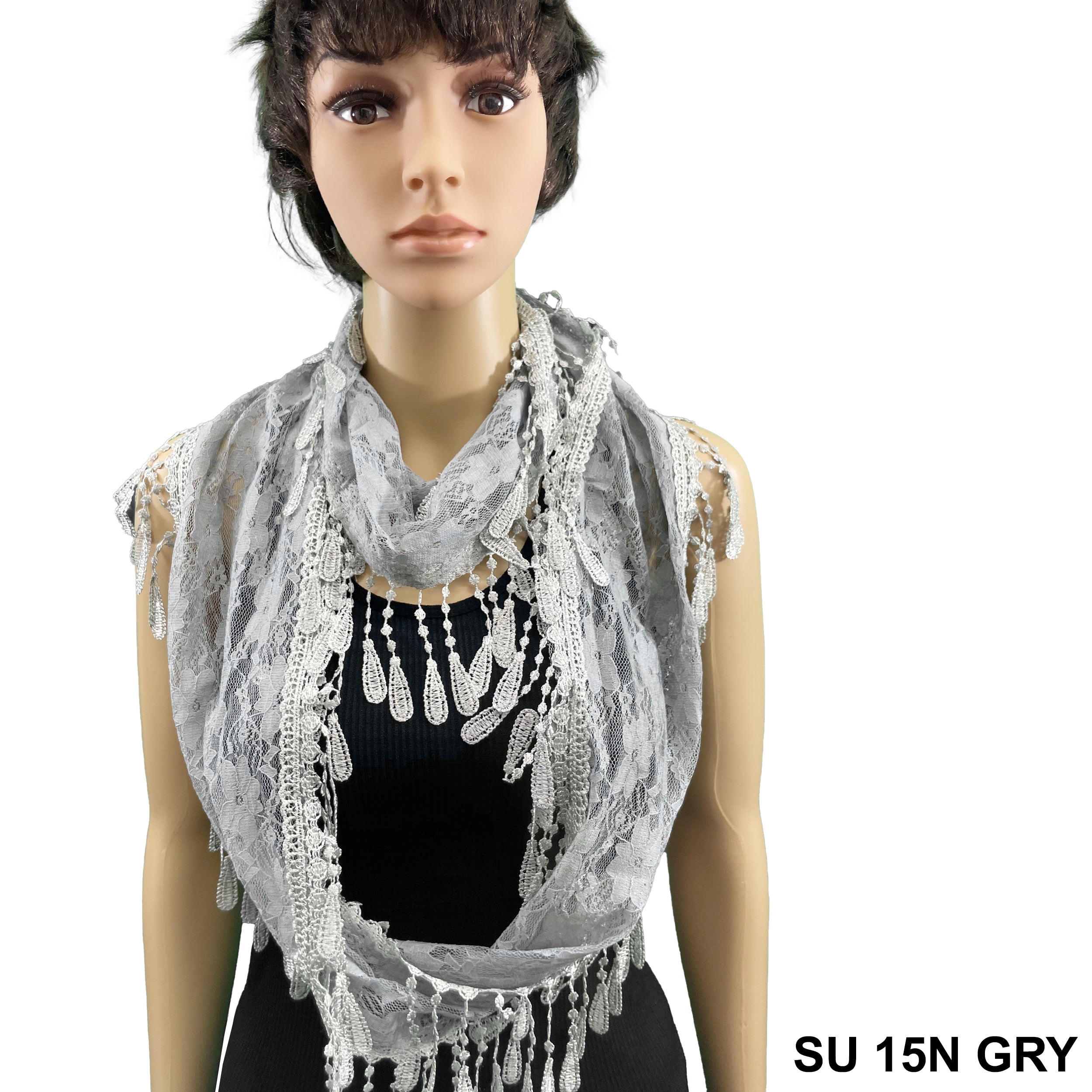 Lace Infinity Scarf SU 15N GRY