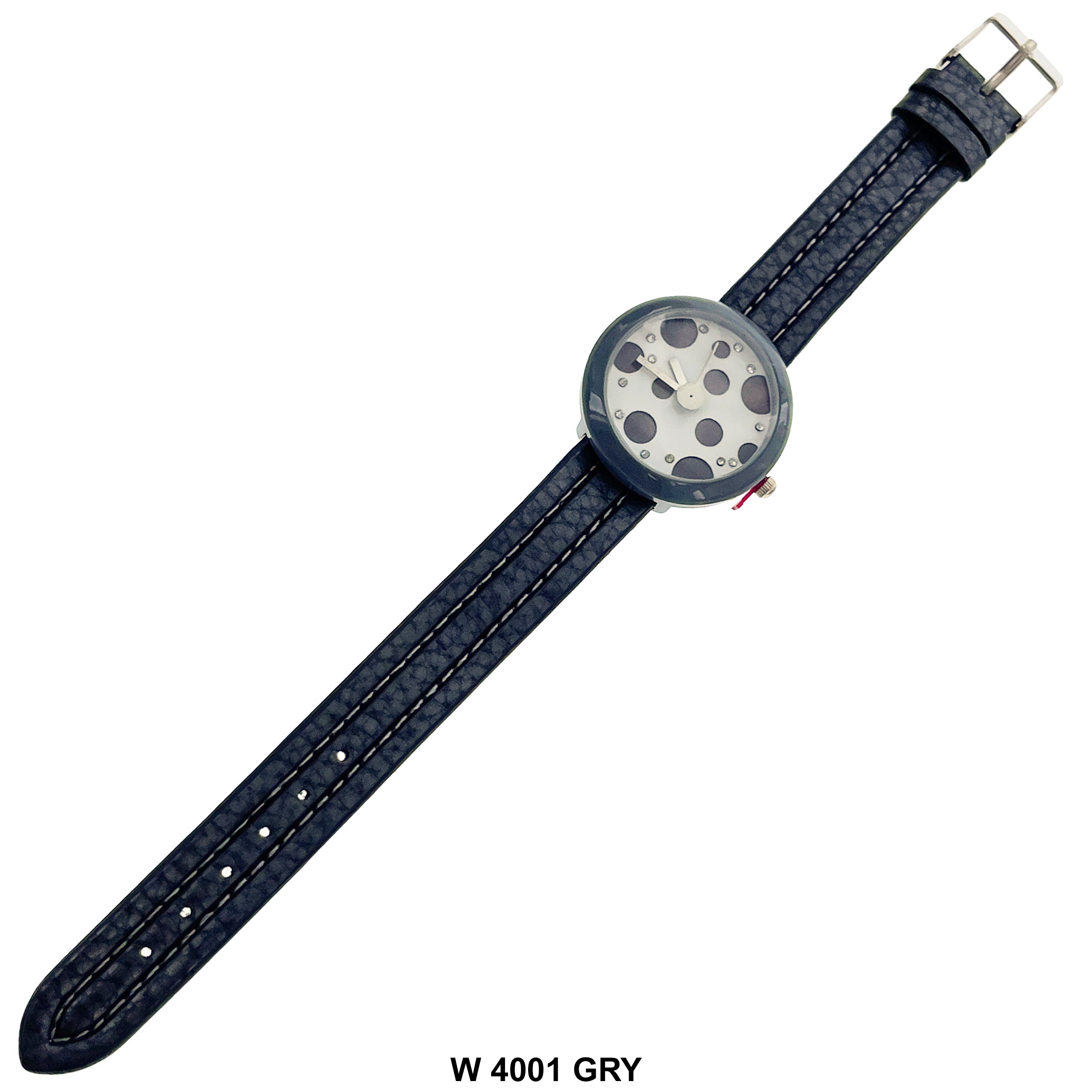 31 MM Wrist Watch Pu Leather Band W 4001 GRY