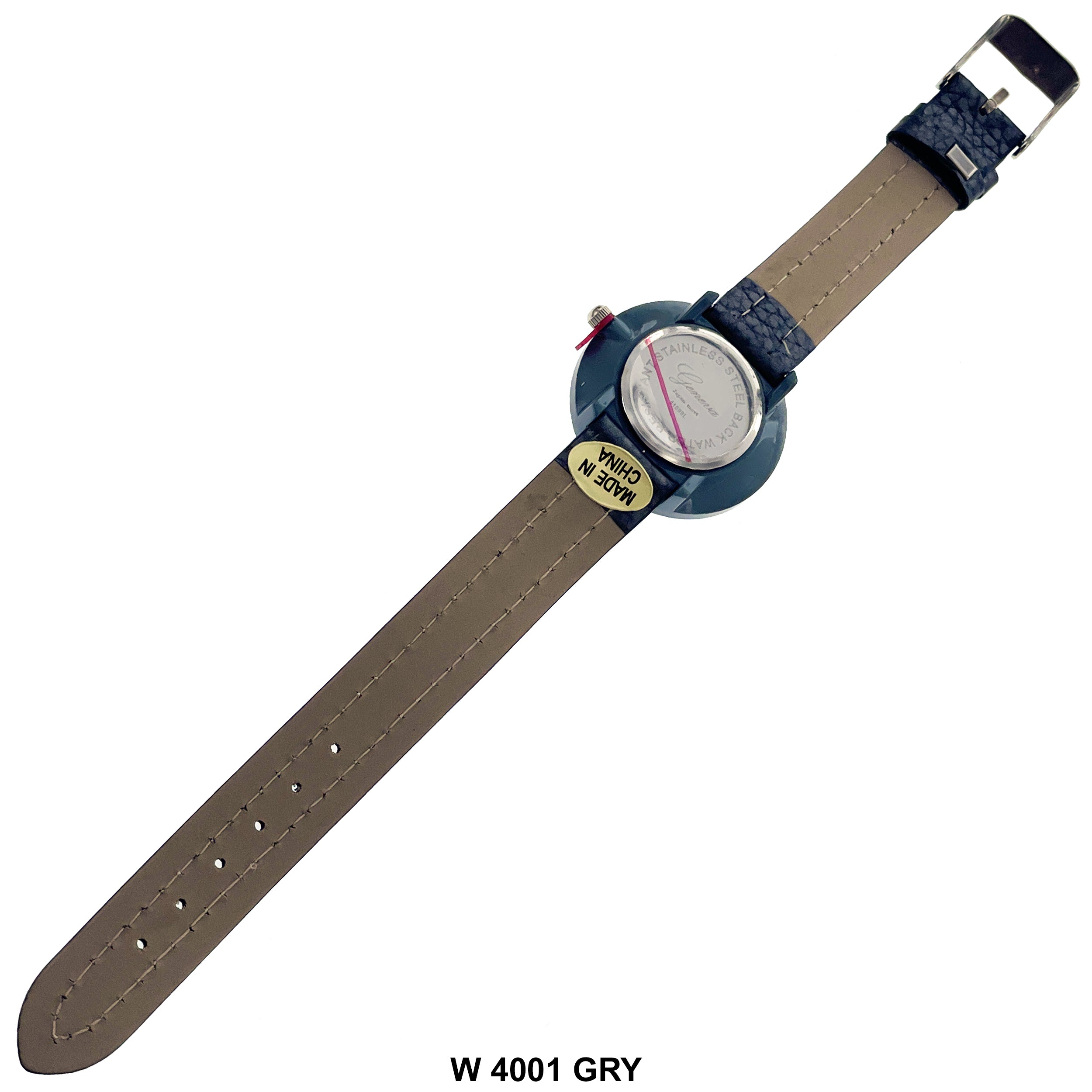 31 MM Wrist Watch Pu Leather Band W 4001 GRY