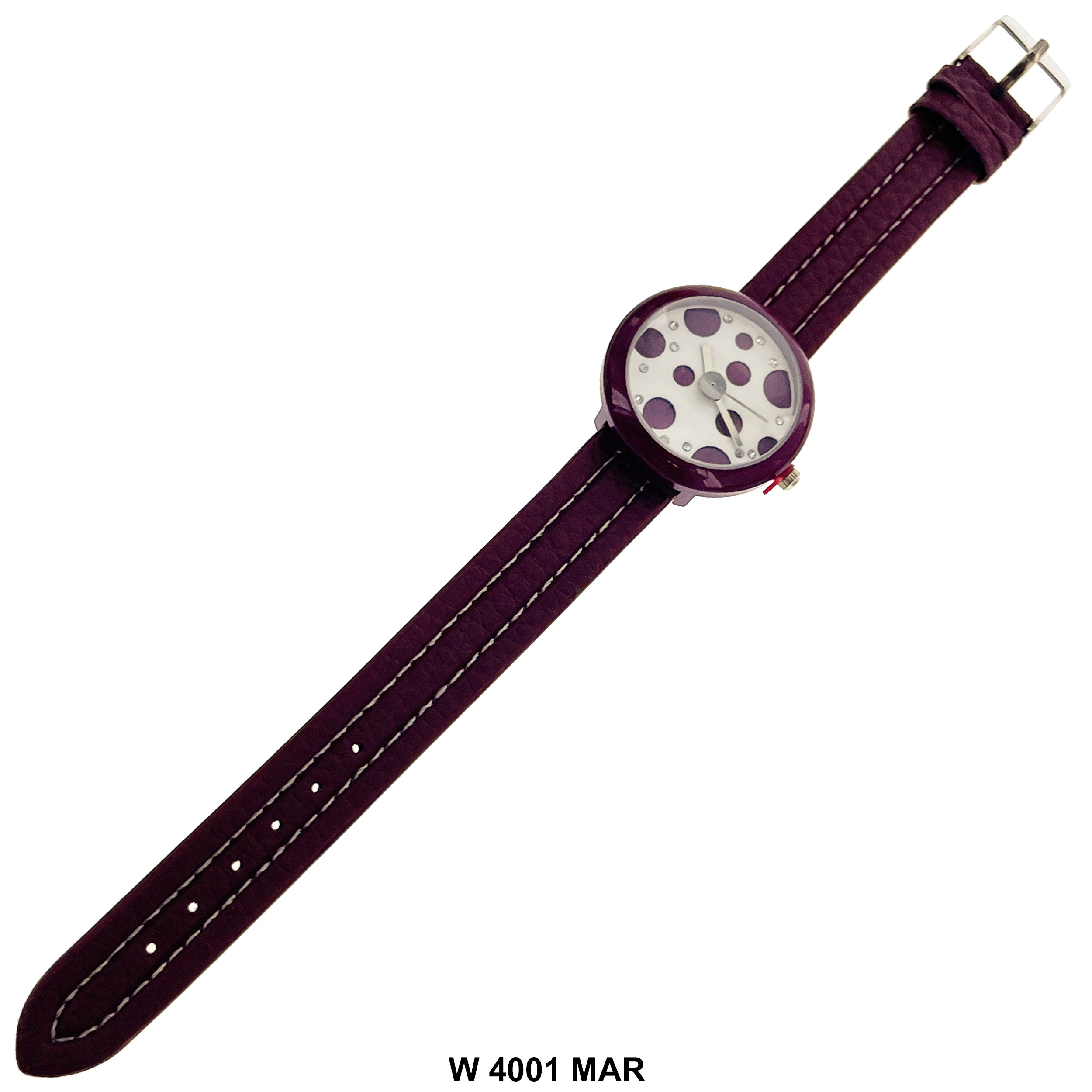 31 MM Wrist Watch Pu Leather Band W 4001 MAR