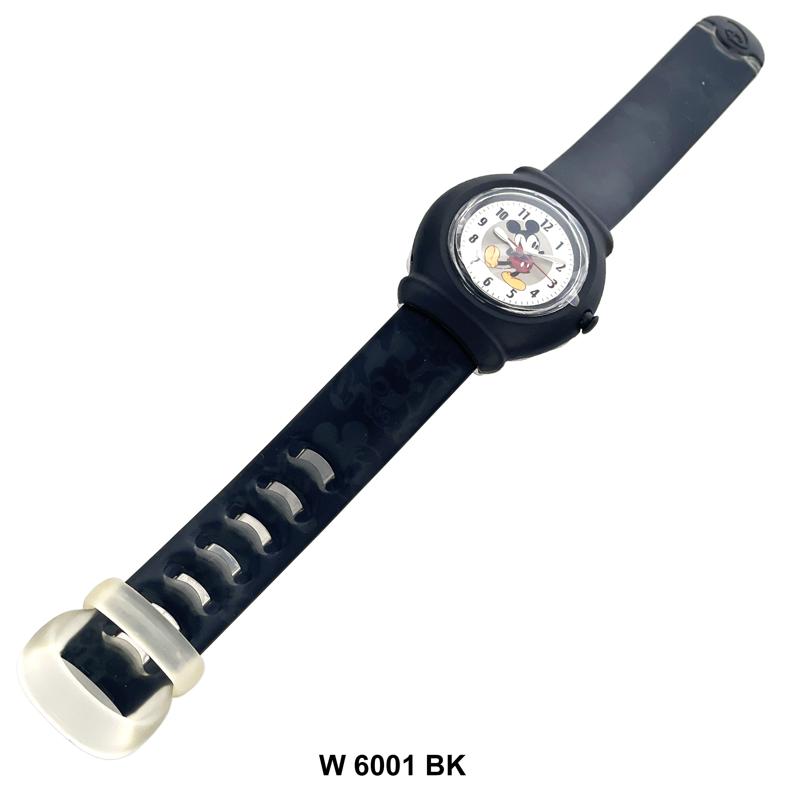 34 MM "Mickey" Wrist Watch Soft Silicone Watch Band W 6001 BK