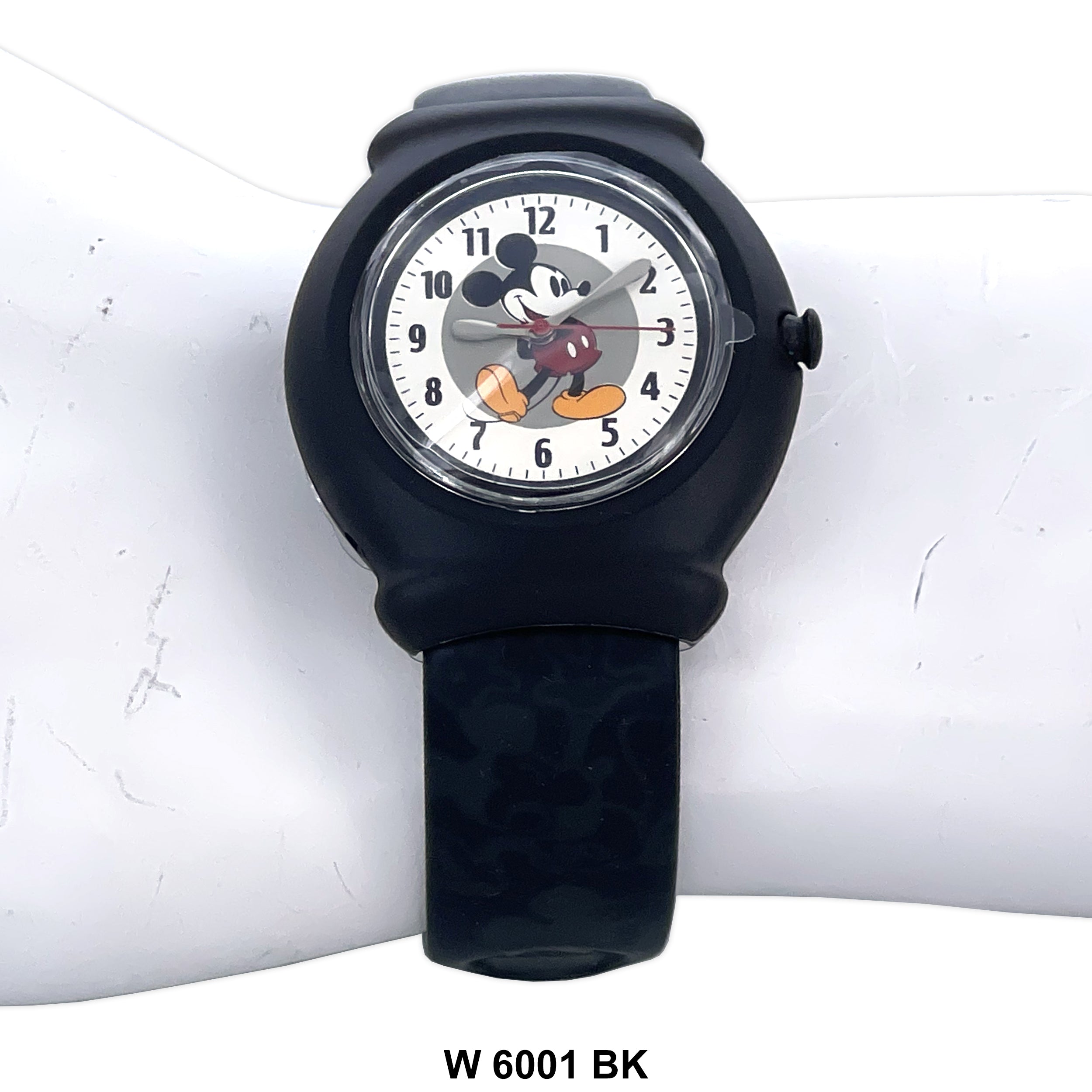 34 MM "Mickey" Wrist Watch Soft Silicone Watch Band W 6001 BK