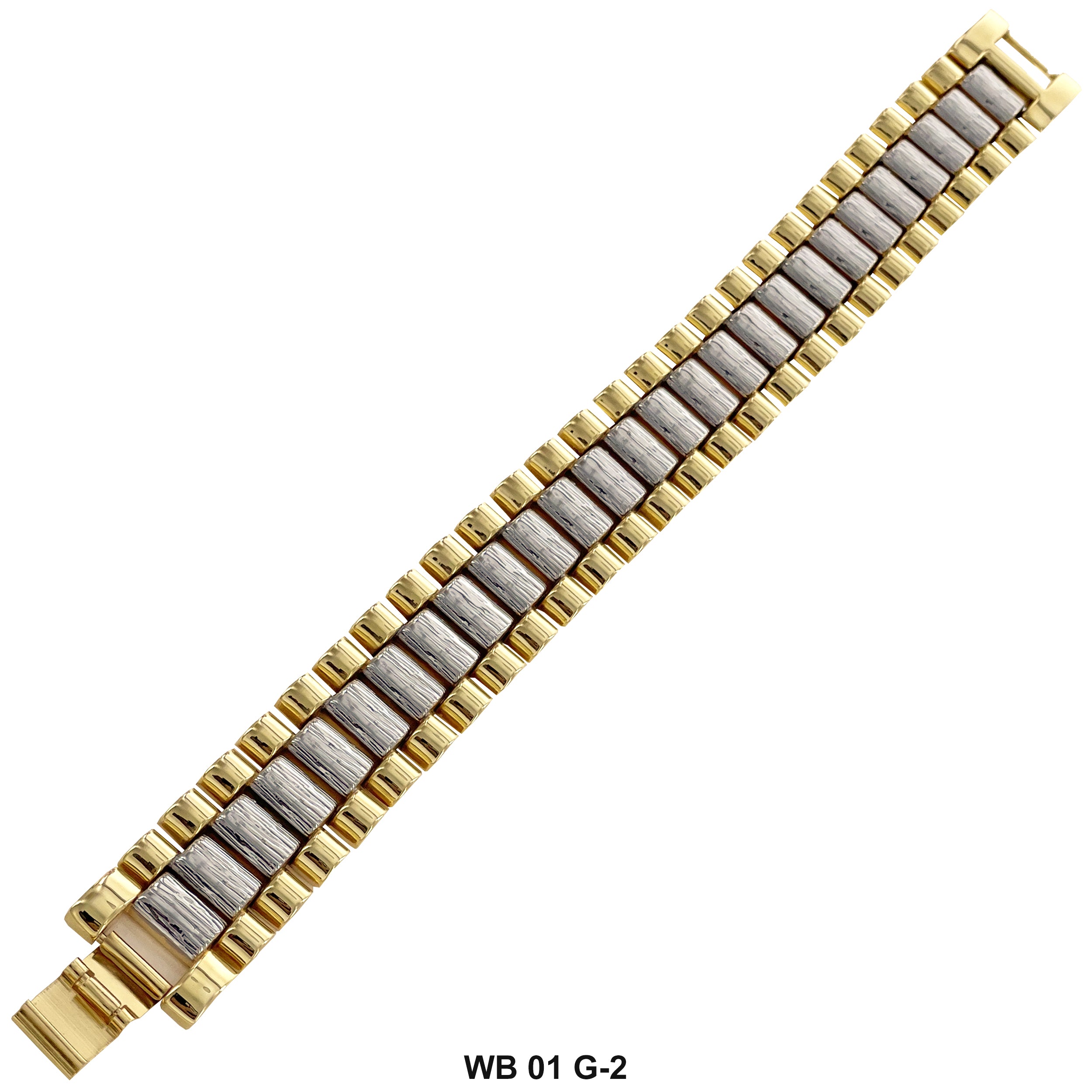 18 MM 2- Tone Alloy Watch Bracelet WB 01 G - 2