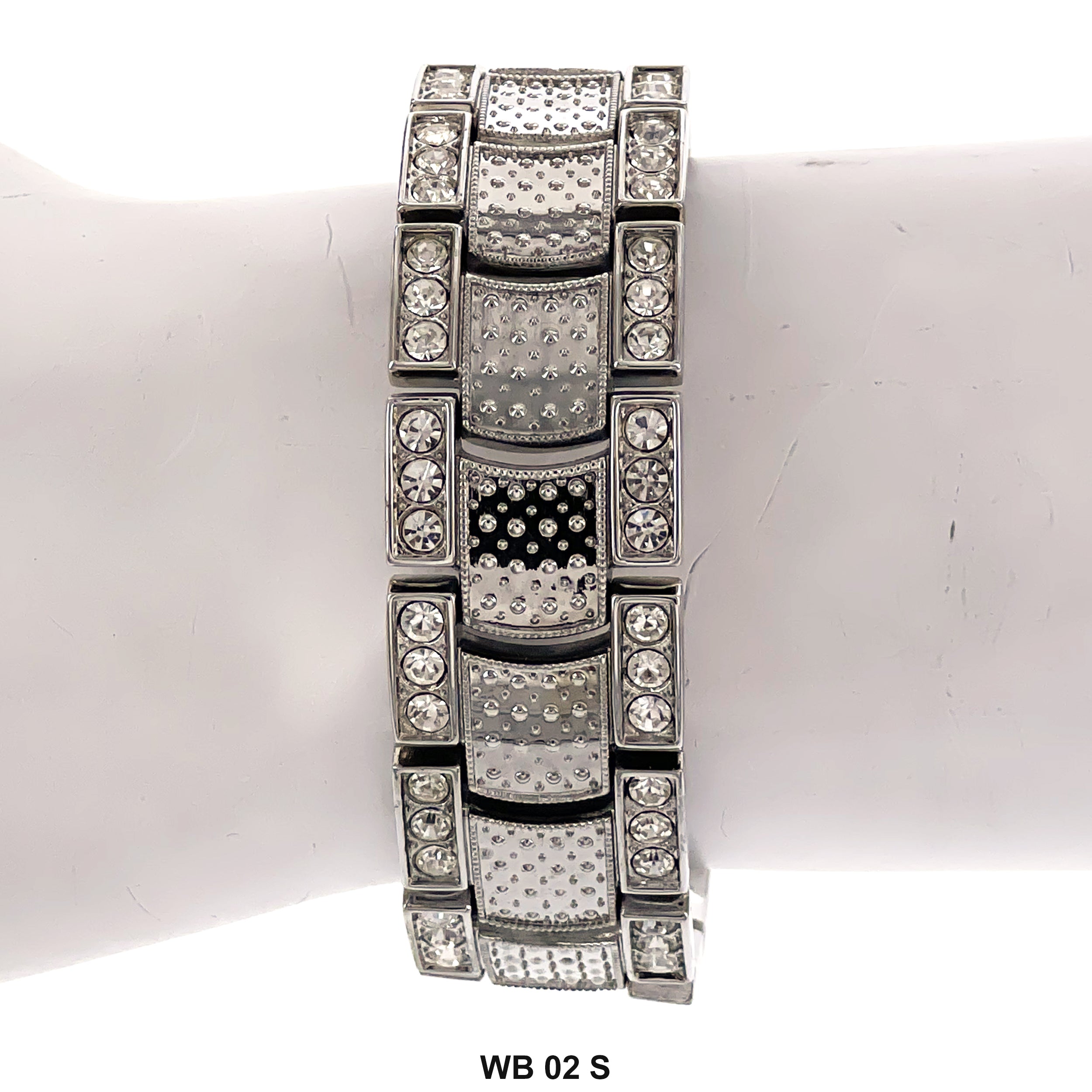 18 MM Stoned Alloy Watch Bracelet WB 02 S