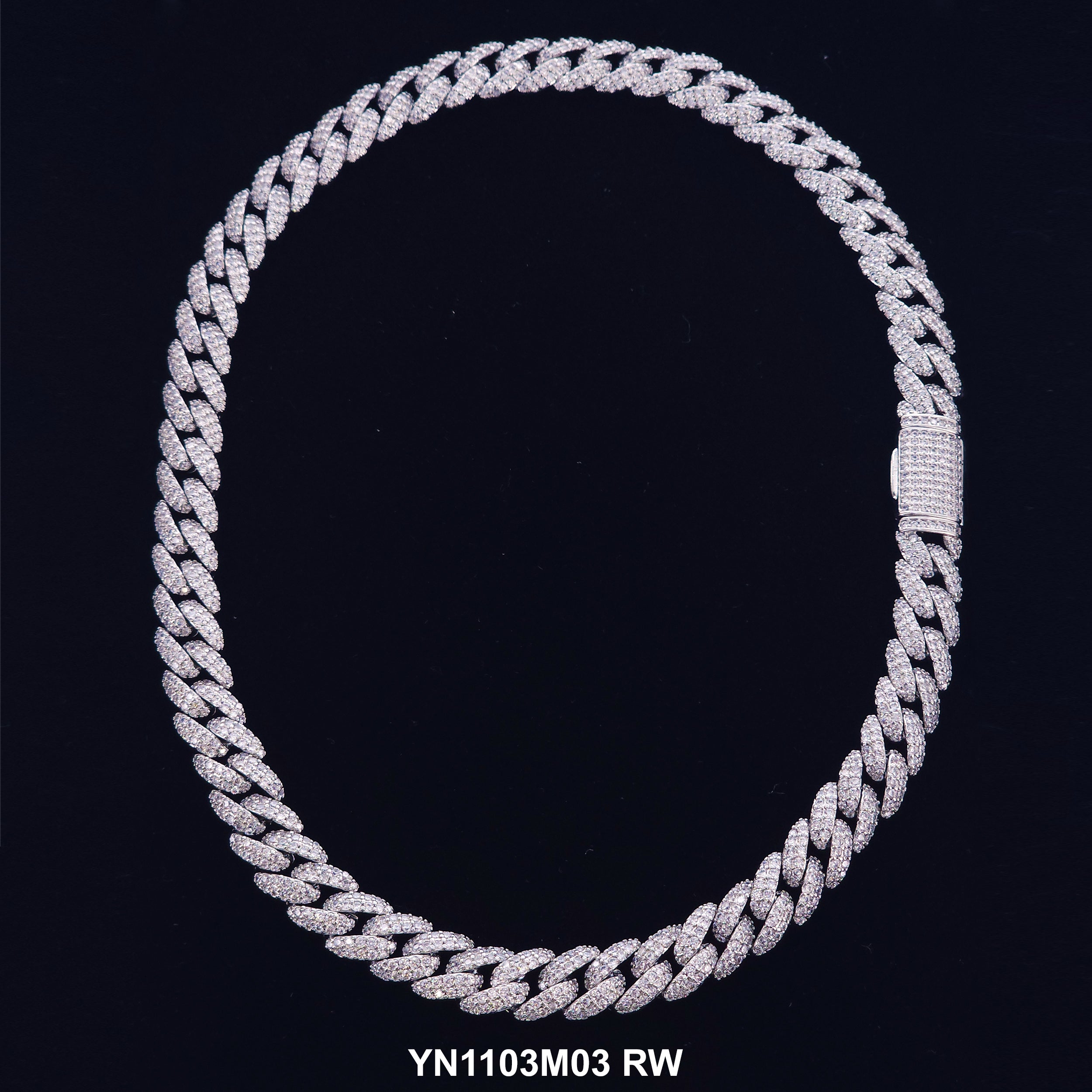 11 MM Micro CZ Stones Chain YN1103M03 RW