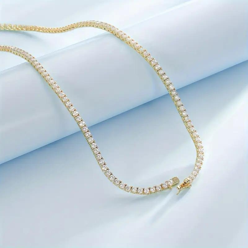 5 MM Micro Pave Tennis Necklace YN550M03 GW