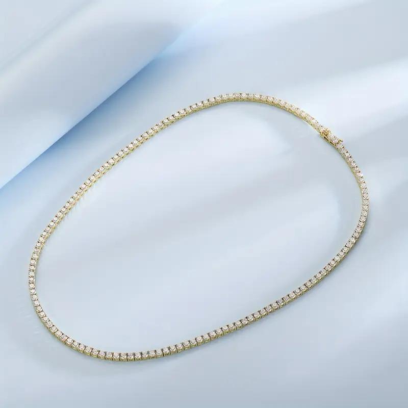 5 MM Micro Pave Tennis Necklace YN550M03 GW
