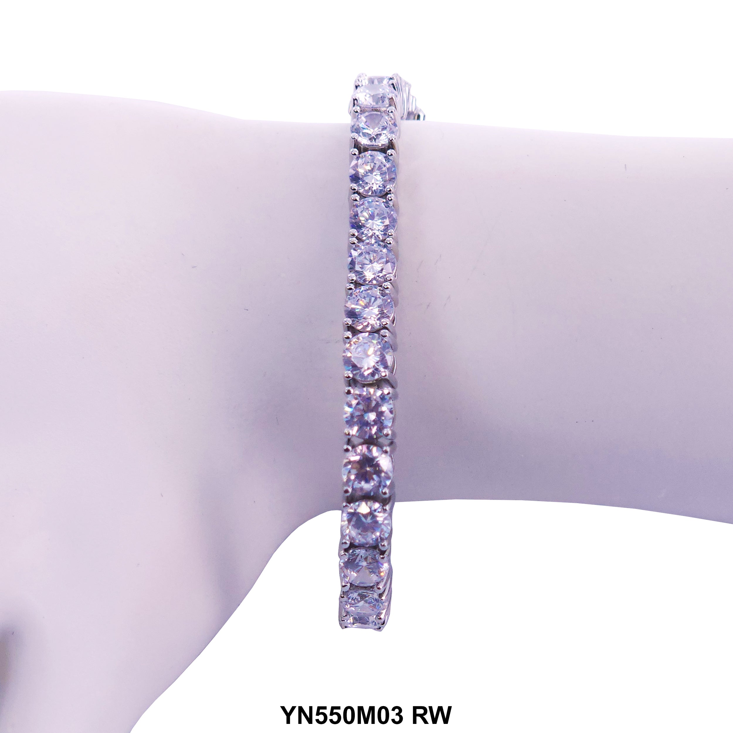 5 MM Micro Pave Tennis Bracelet YN550M03 RW