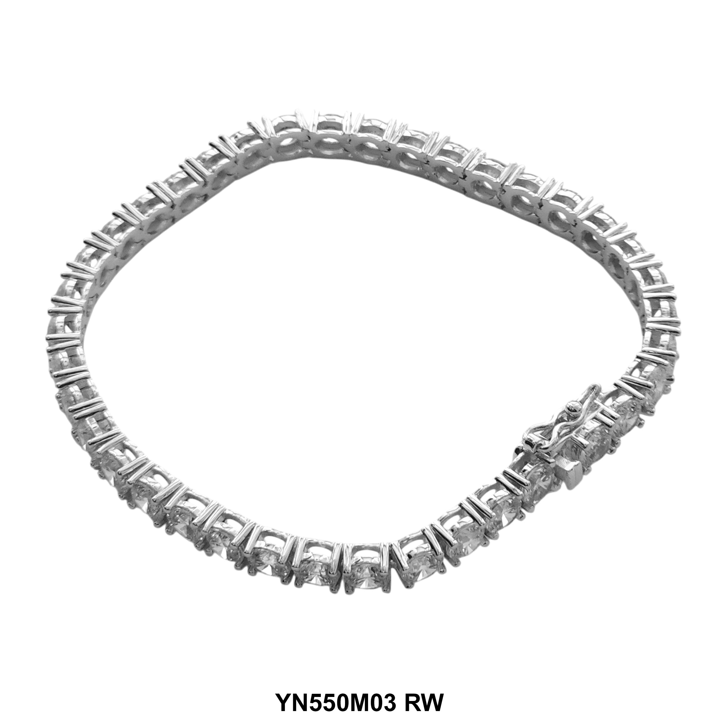 5 MM Micro Pave Tennis Bracelet YN550M03 RW