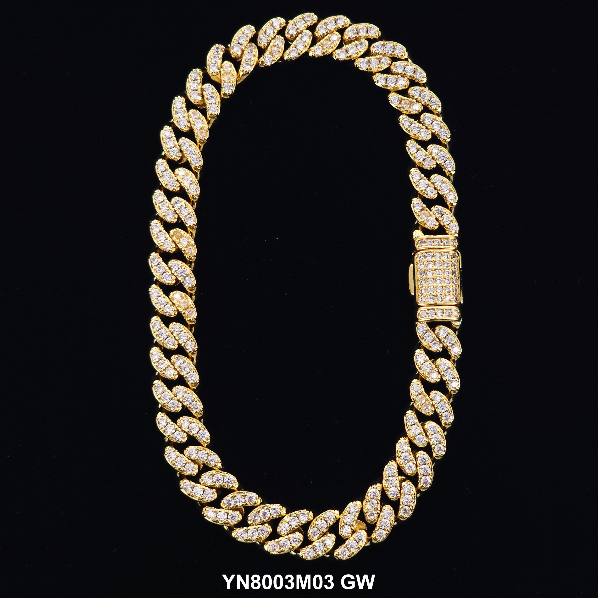 9 MM Micro CZ Stones Bracelet YN9003M03 GW