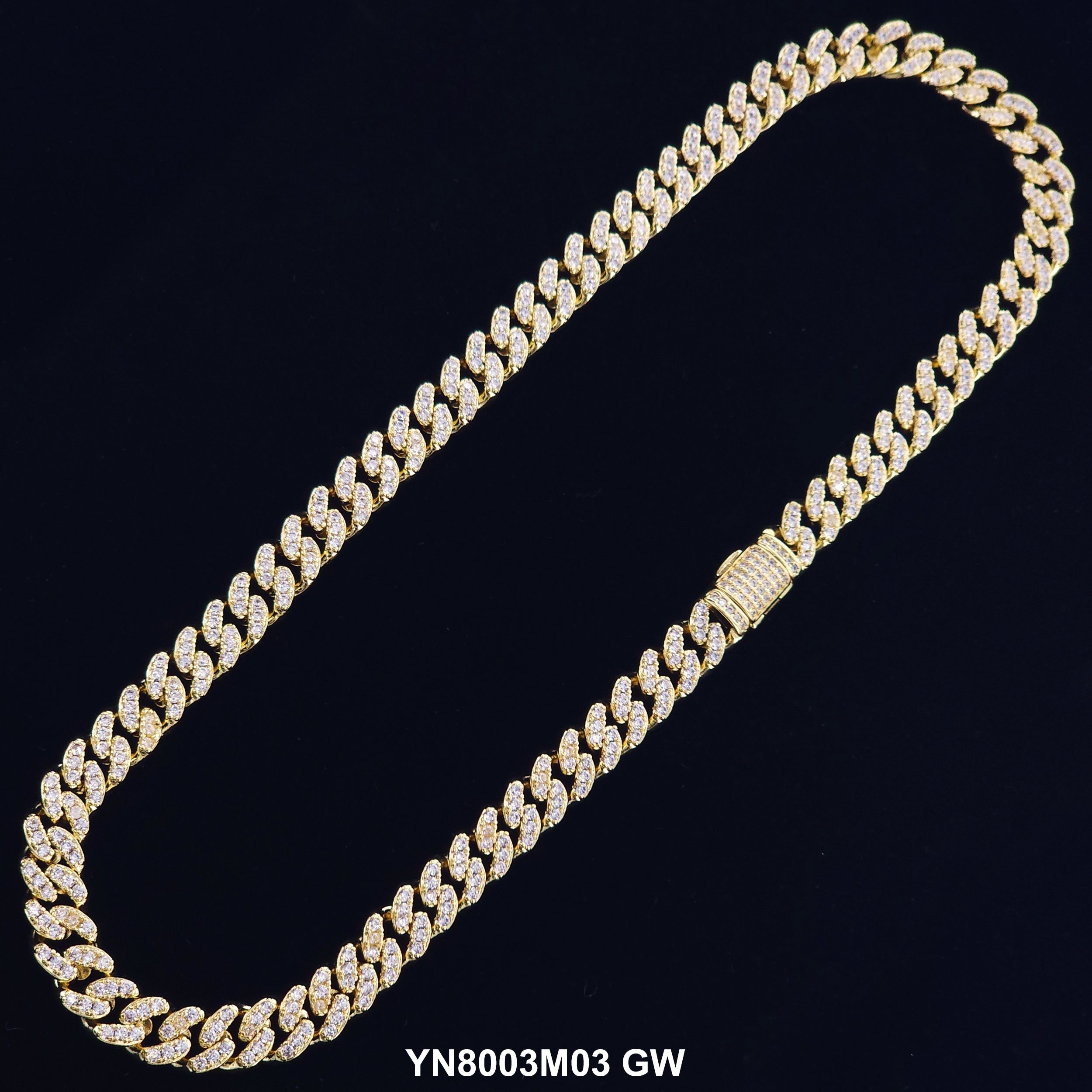 9 MM Micro CZ Stones Chain YN9003M03 GW