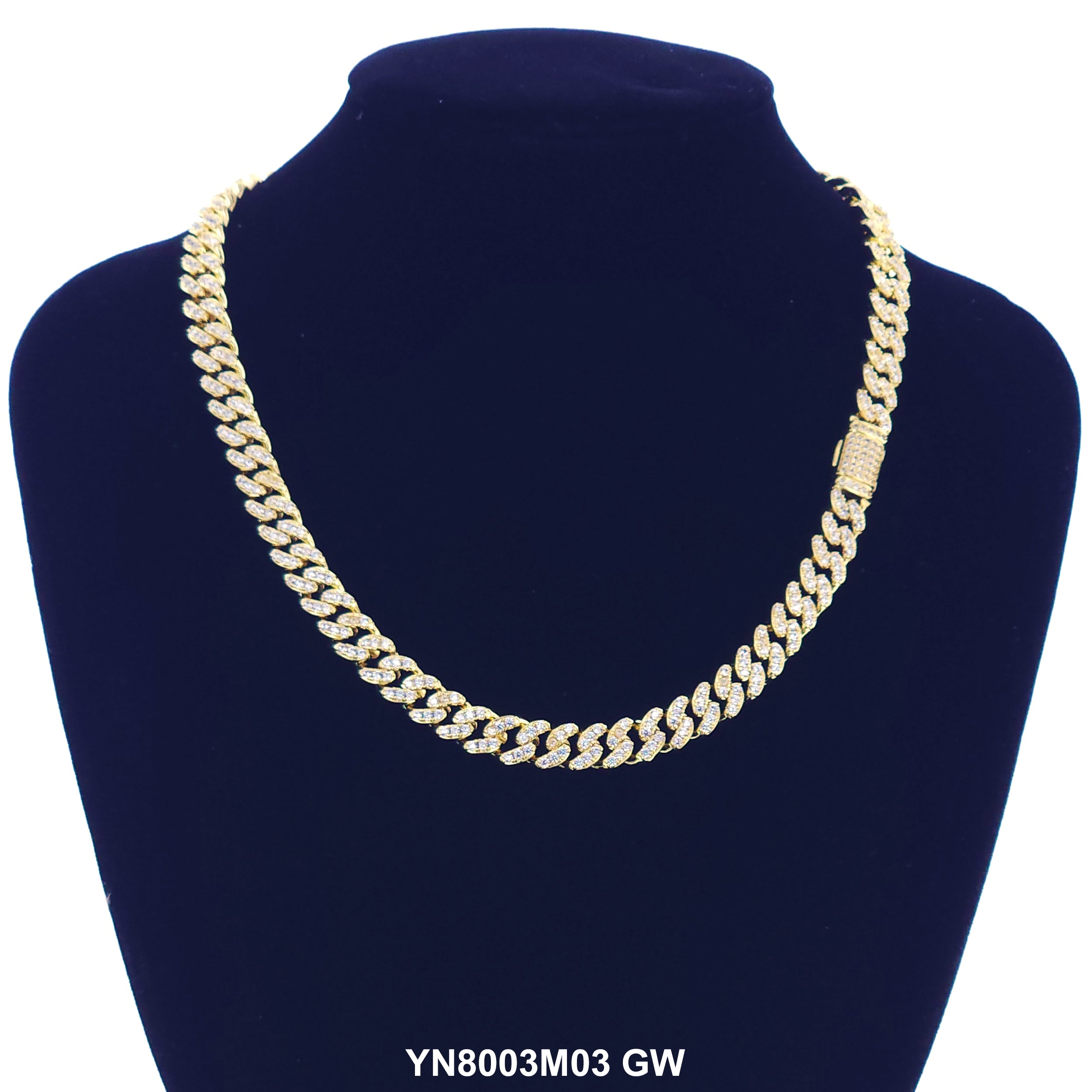 9 MM Micro CZ Stones Chain YN9003M03 GW