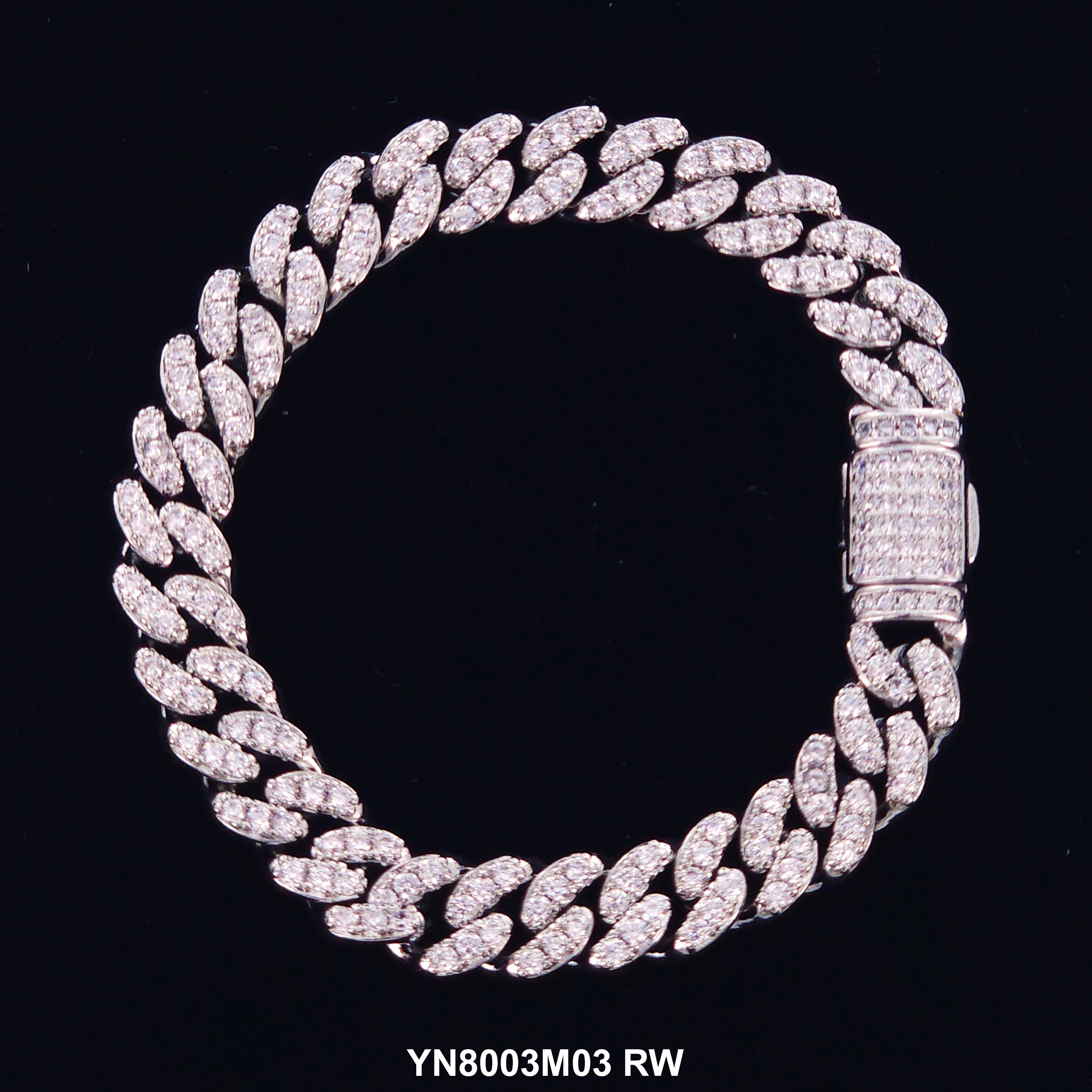 9 MM Micro CZ Stones Bracelet YN9003M03 RW