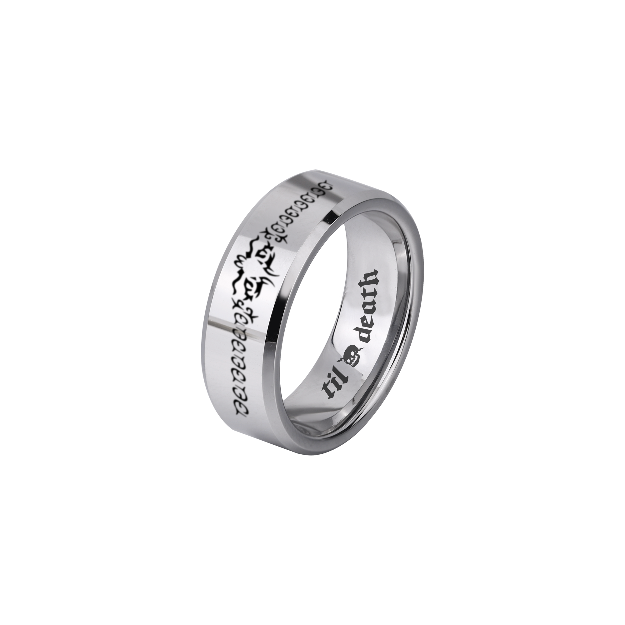 Silver Tungsten Weddings Ring KCLR 18
