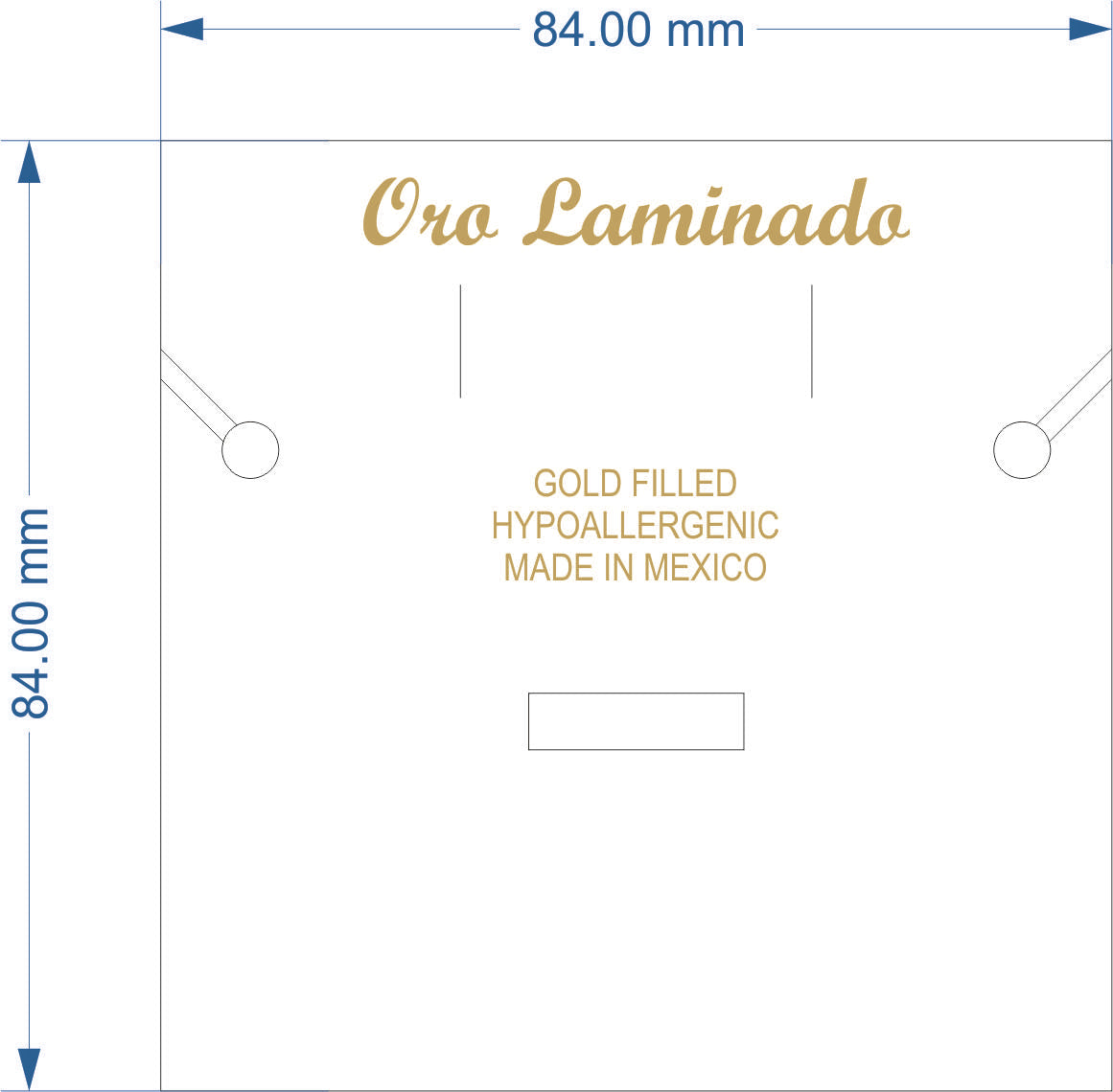 Oro Laminado Made In Mexico Empaque Tarjeta PC 2 MX