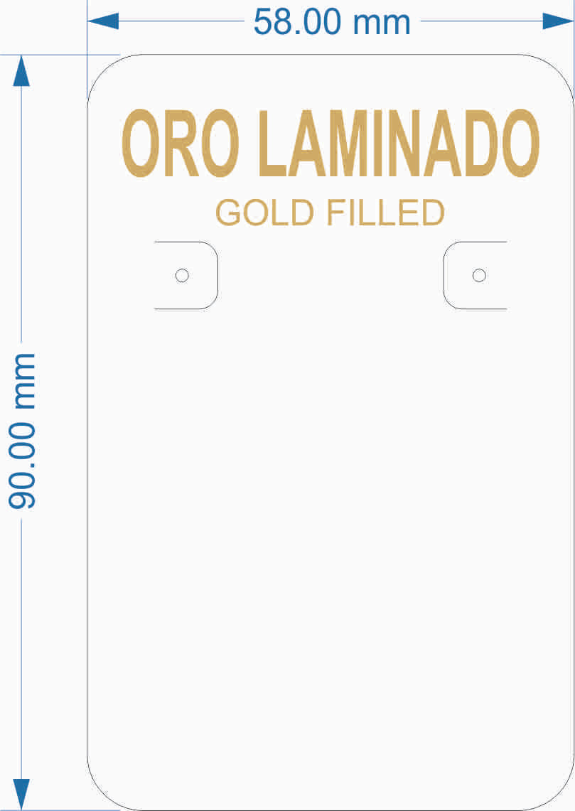 Oro Laminado Packing Card PC 3 OL