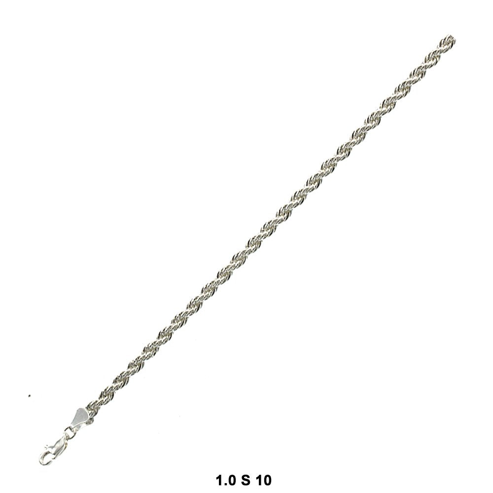 4.9 MM Rope Anklet 1.0 S 10"