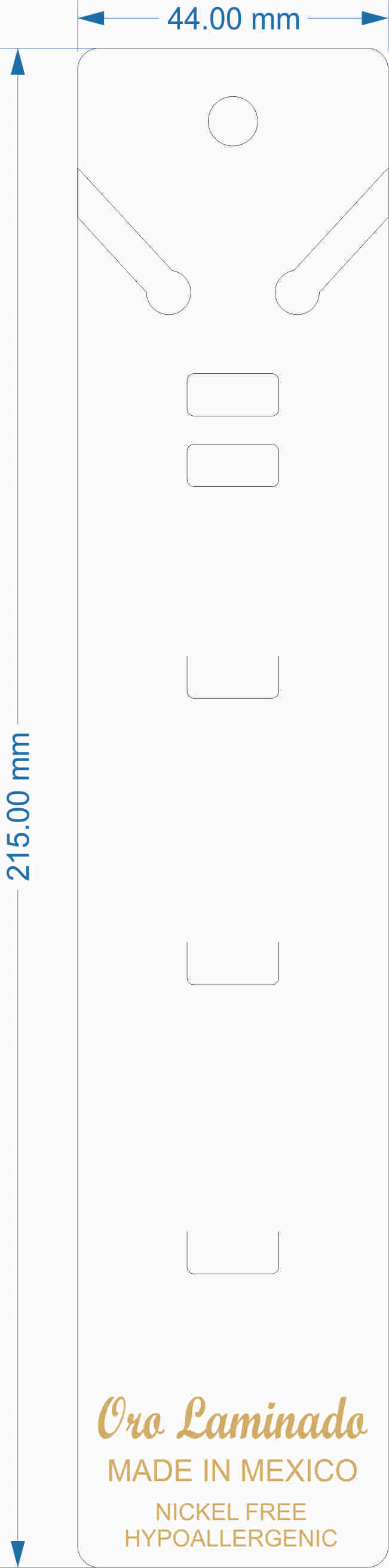 Oro Laminado Made In Mexico Packing Card PC 7 MX