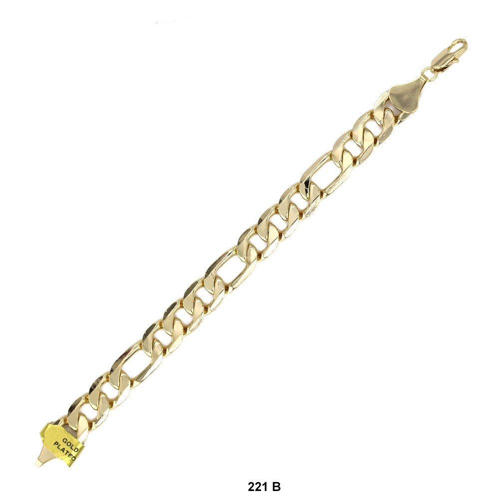 12.2 MM Figaro Bracelet 221 G 8" B