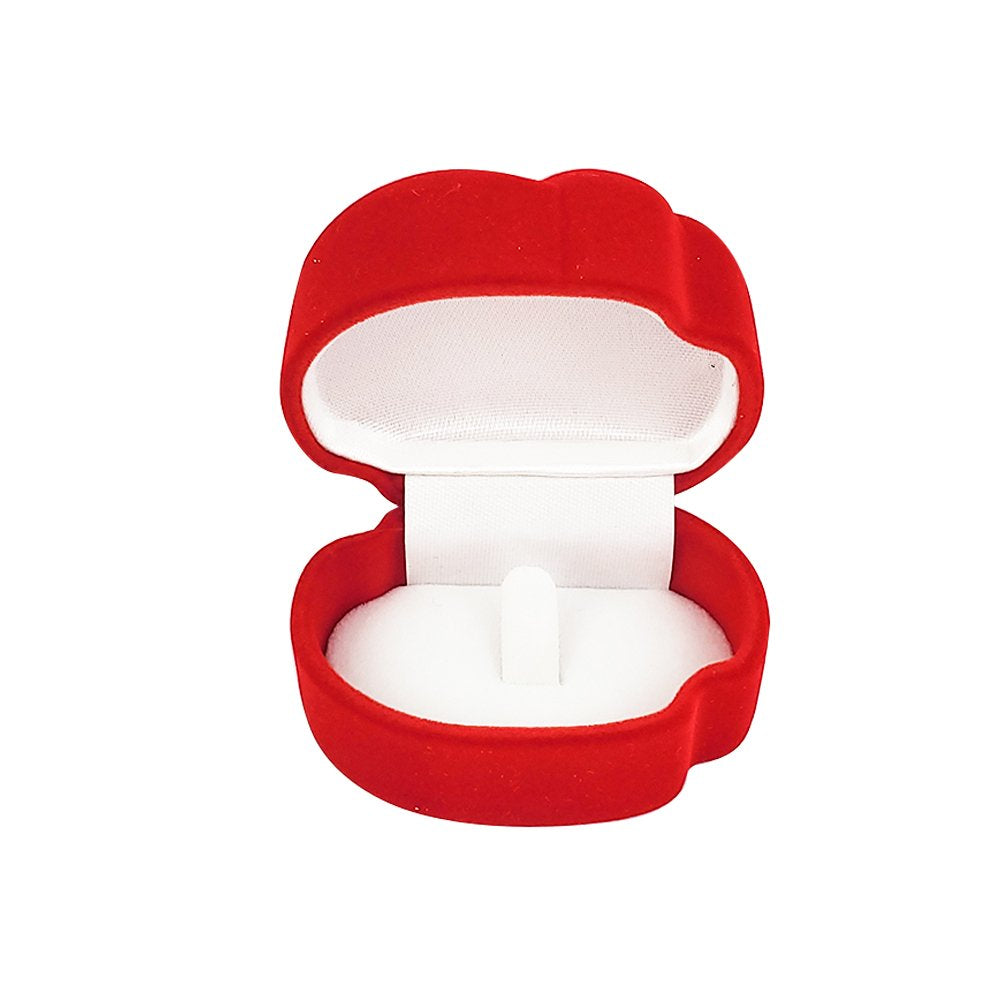 Double Hearts Top Open Velvet Pendant Box 2HP RW