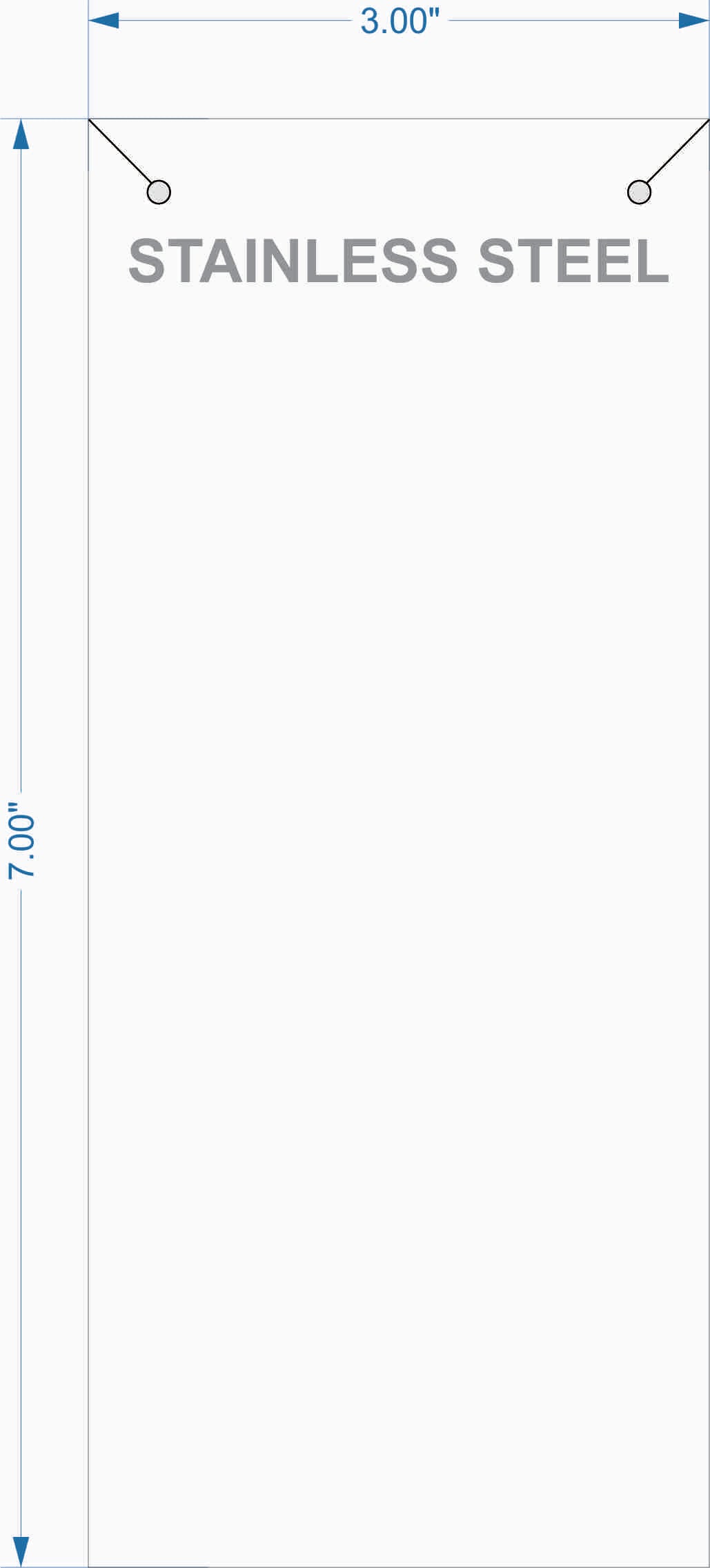 Stainless Steel Packing Card PC 11 STS