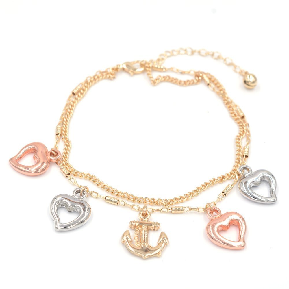 Hearts Anchor Anklet A 1053