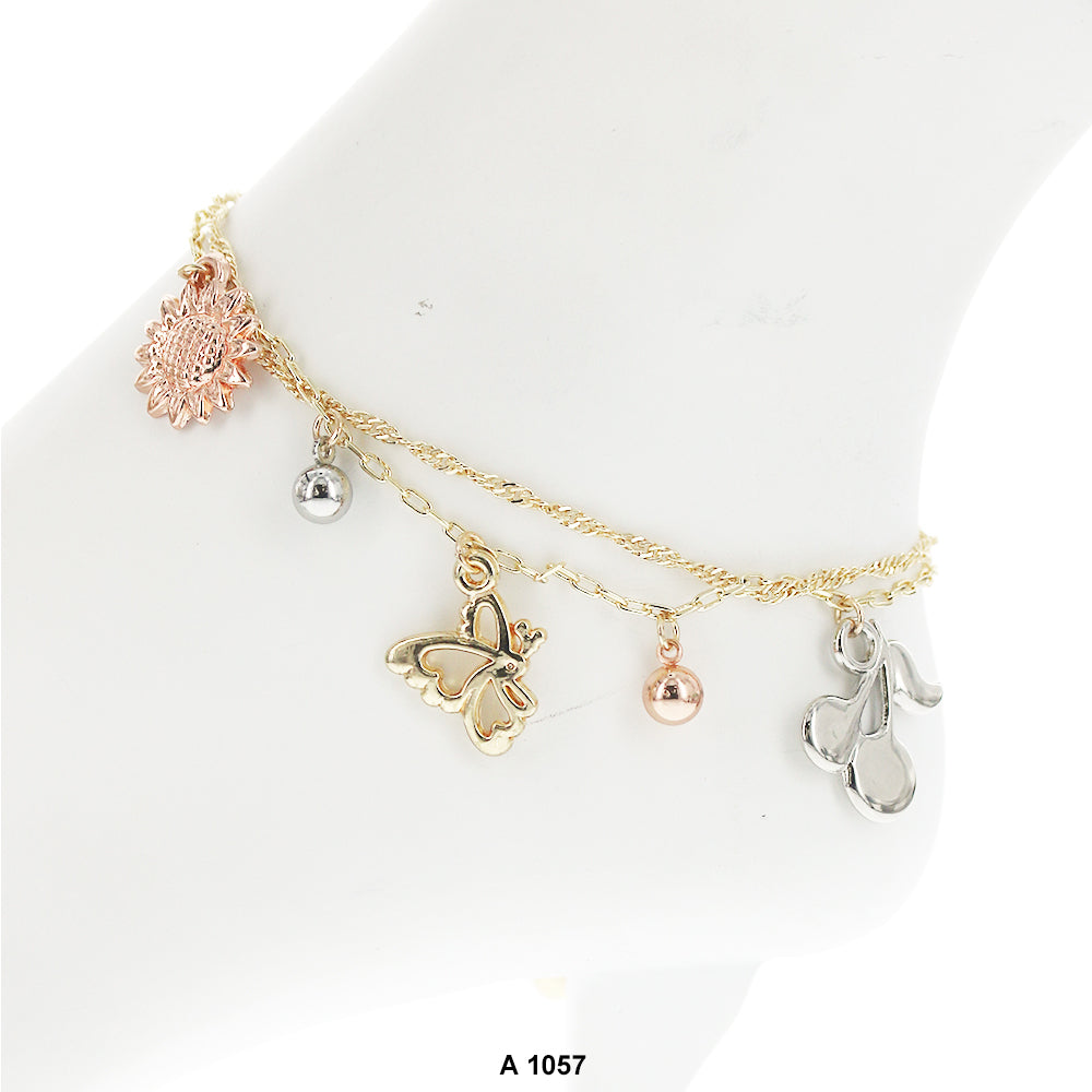 Cherry Butterfly Anklet A 1057