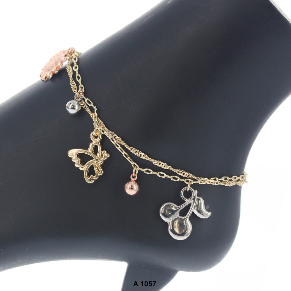 Cherry Butterfly Anklet A 1057