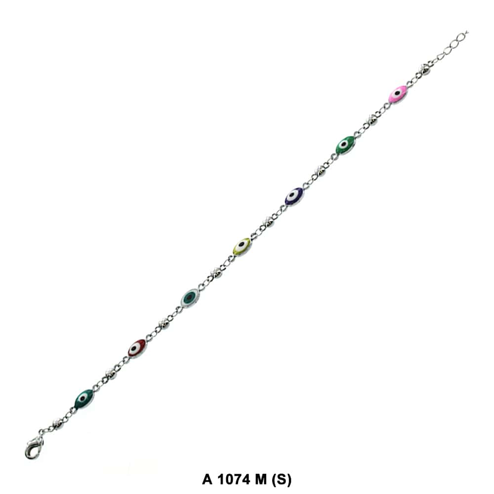 Oval Evil Eye Anklet A 1074 M S