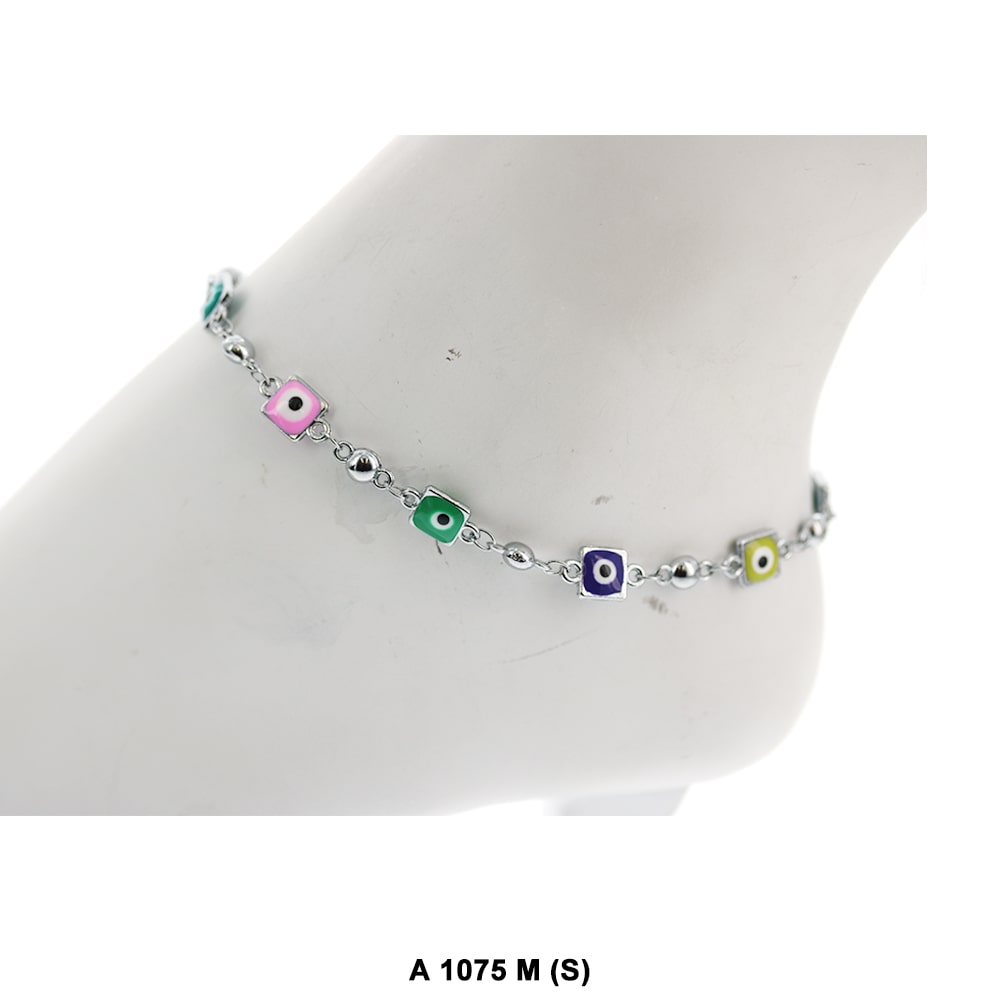 Moon Evil Eye Anklet A 1075 M S