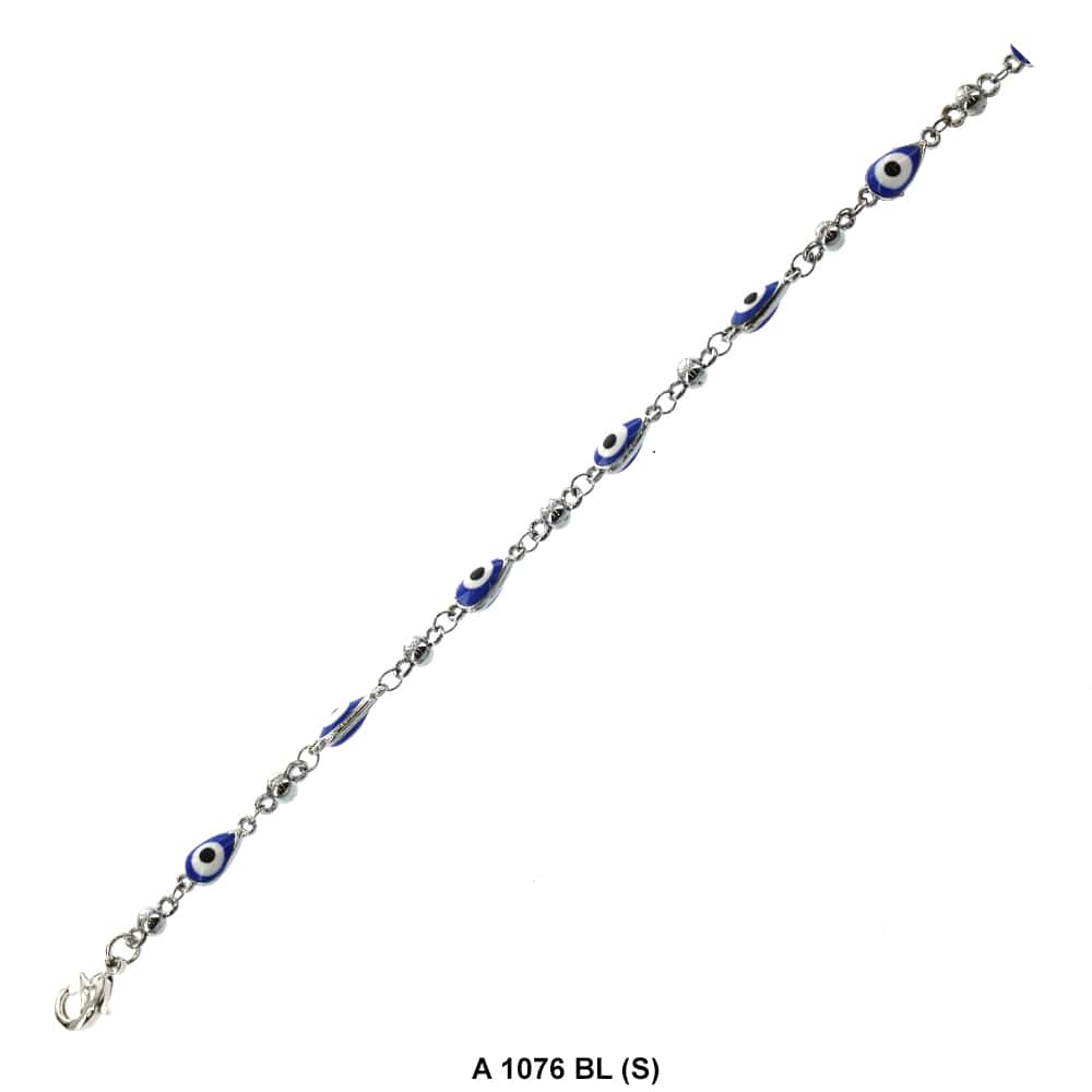 Tear Drop Evil Eye Anklet Blue A 1076 BL (S)