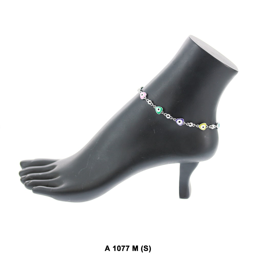 Moon Evil Eye Anklet A 1077 M S