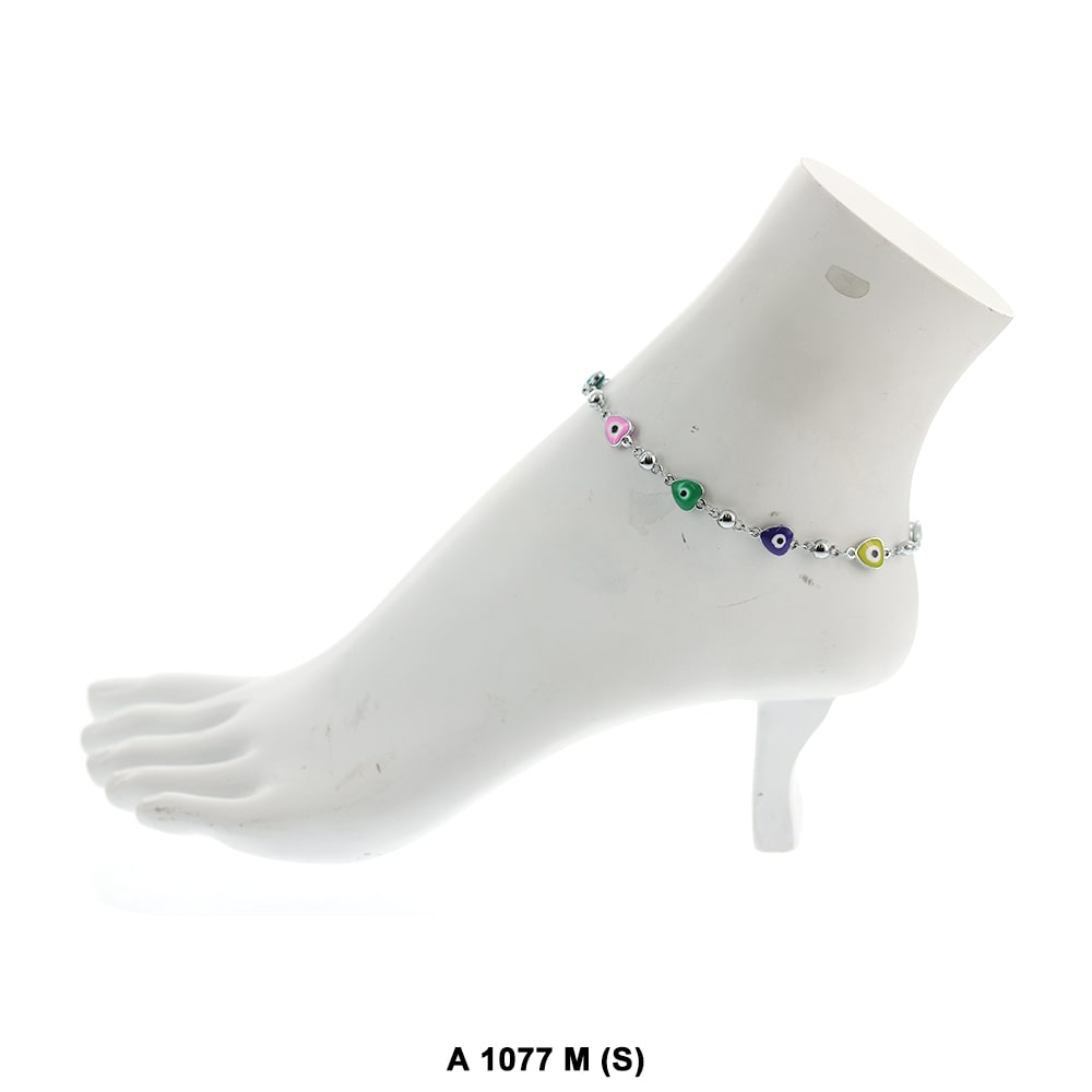 Moon Evil Eye Anklet A 1077 M S