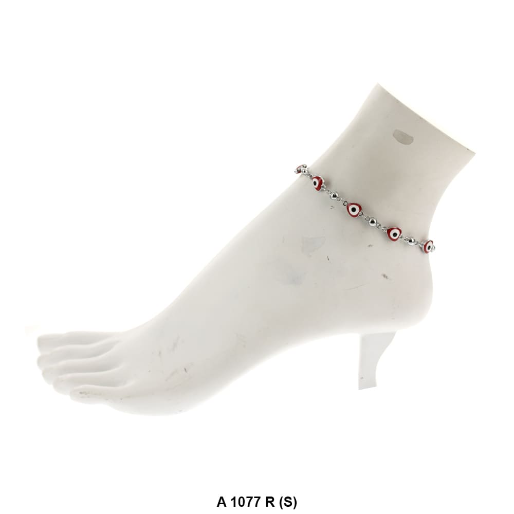 Heart Evil Eye Anklet Red A 1077 R (S)