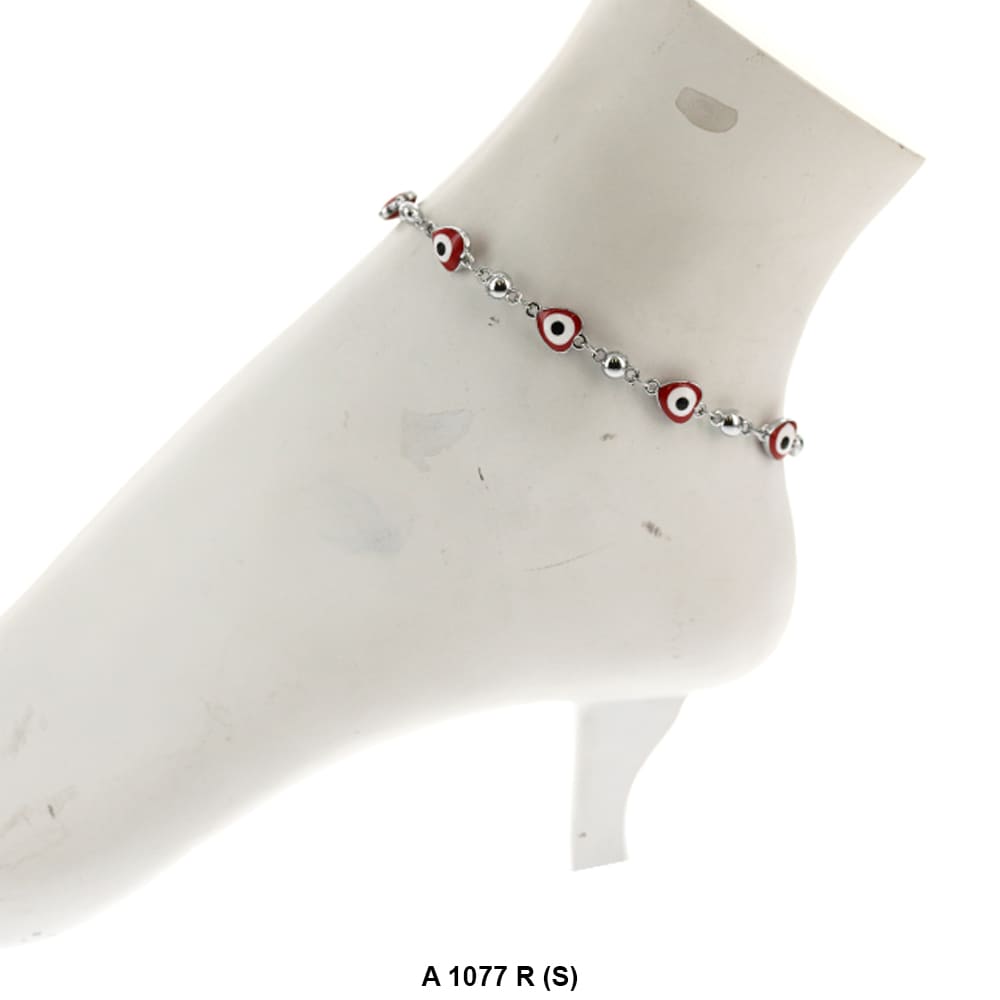 Heart Evil Eye Anklet Red A 1077 R (S)