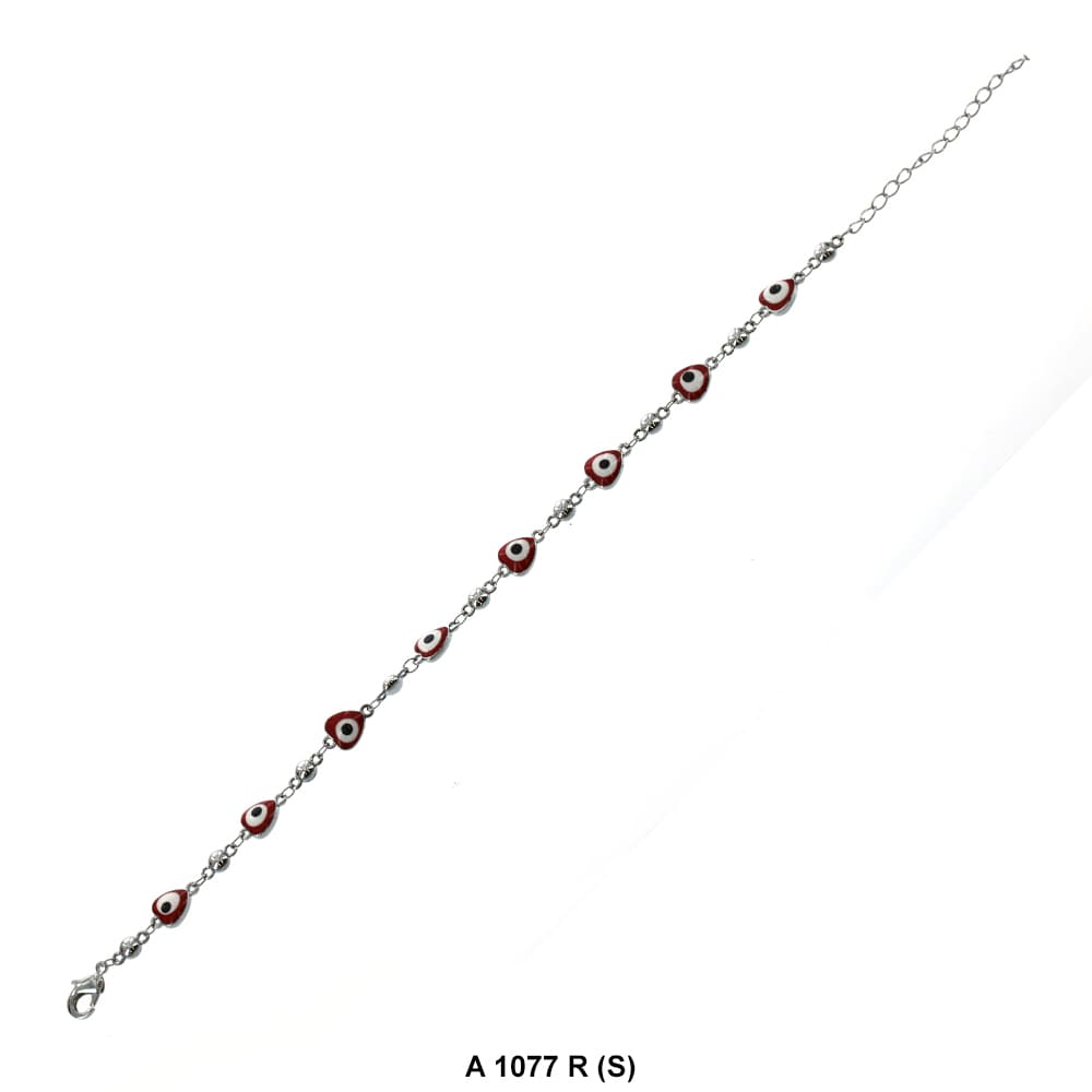 Heart Evil Eye Anklet Red A 1077 R (S)