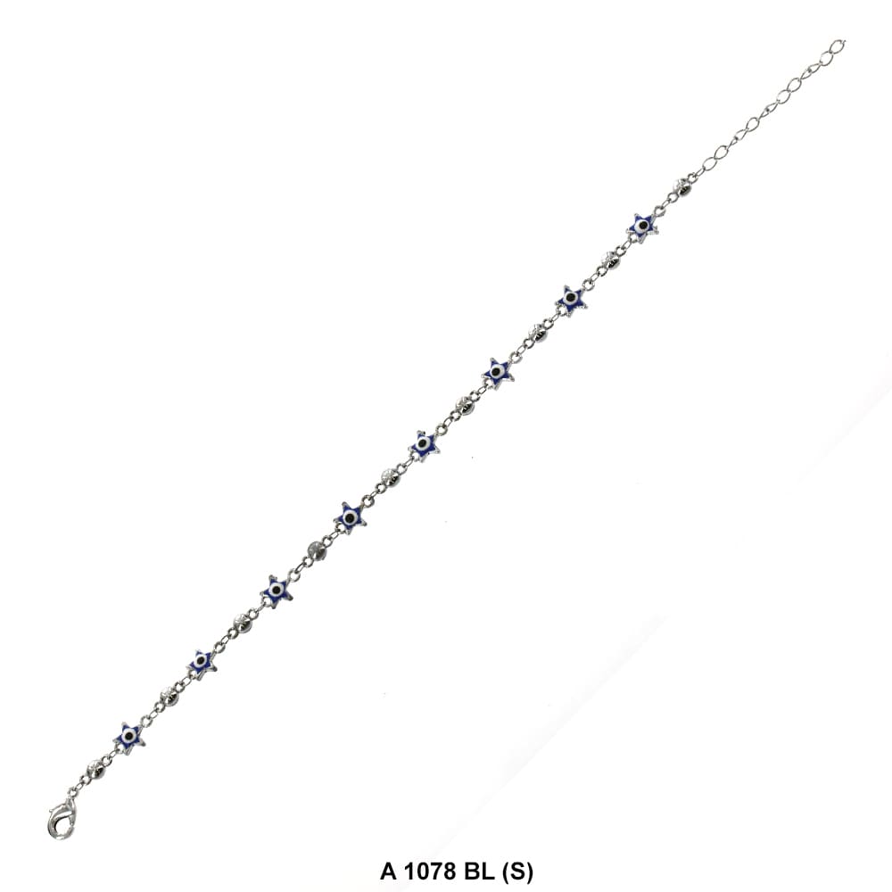 Stars Evil Eye Anklet Blue A 1078 BL (S)