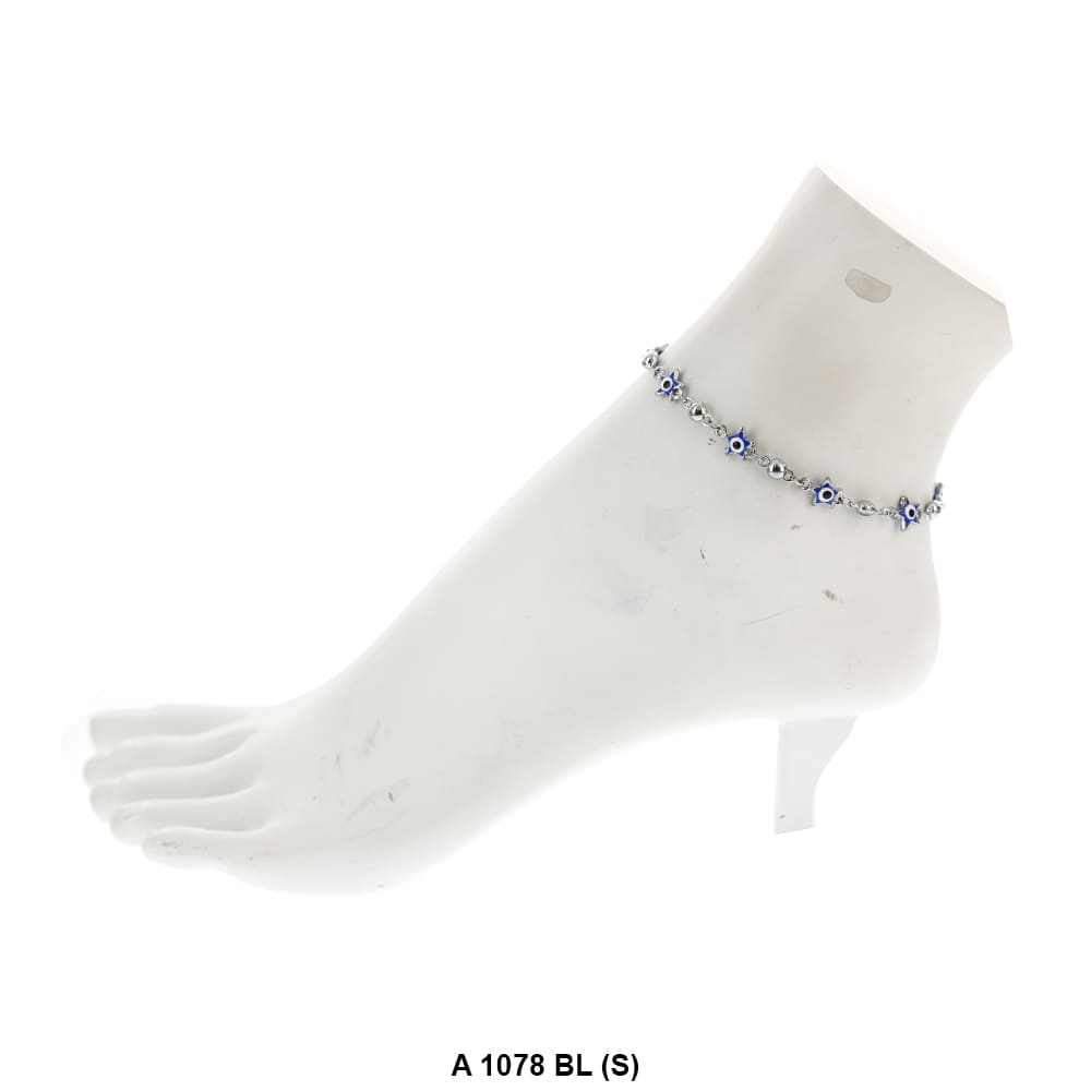 Stars Evil Eye Anklet Blue A 1078 BL (S)