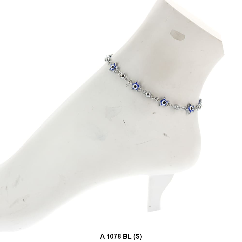 Stars Evil Eye Anklet Blue A 1078 BL (S)