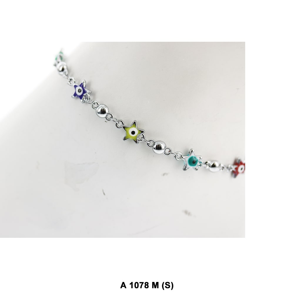 Moon Evil Eye Anklet A 1078 M S