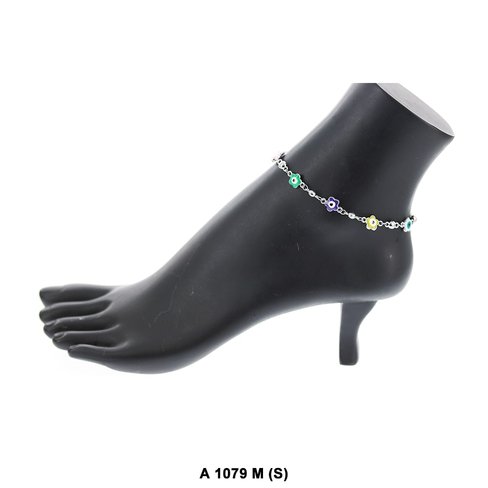 Moon Evil Eye Anklet A 1079 M S