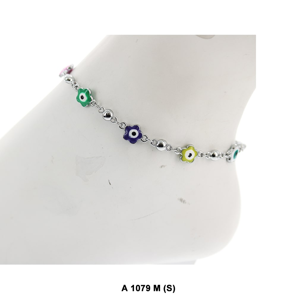 Moon Evil Eye Anklet A 1079 M S