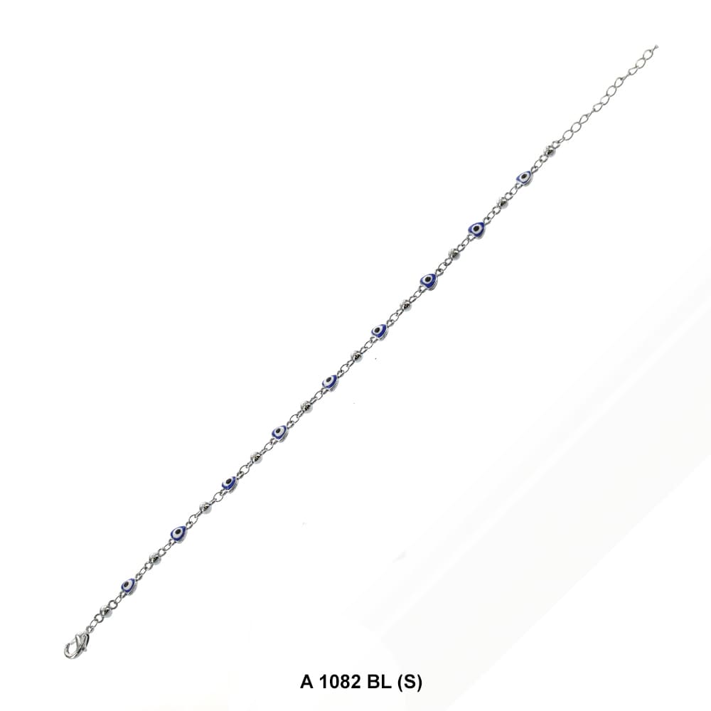 Heart Evil Eye Anklet Blue A 1082 BL (S)