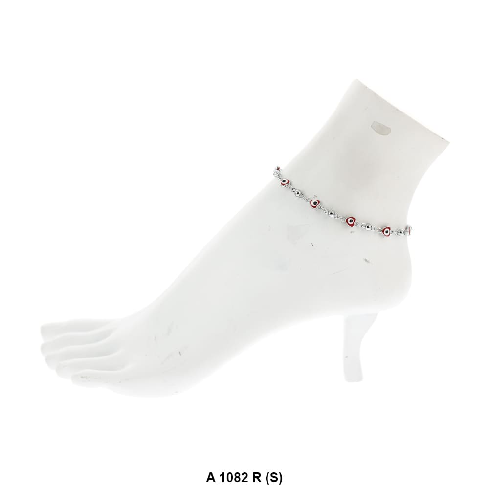 Heart Evil Eye Anklet Red A 1082 R (S)