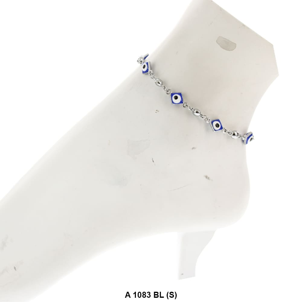 Diamond Evil Eye Anklet Blue A 1083 BL (S)