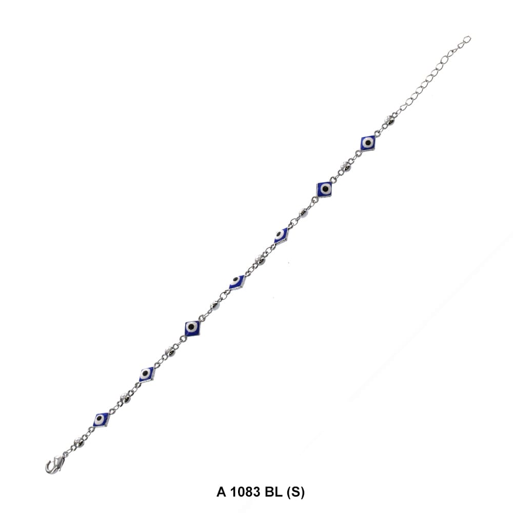 Diamond Evil Eye Anklet Blue A 1083 BL (S)