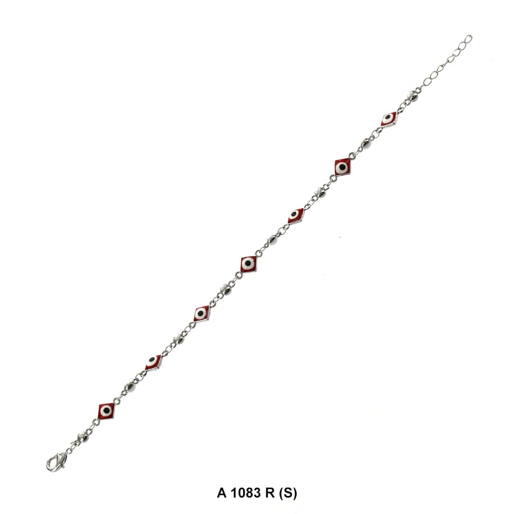 Diamond Evil Eye Anklet Red A 1083 R (S)