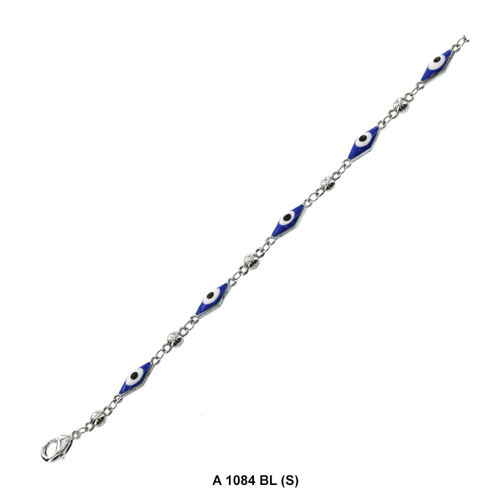 Tobillera Long Diamond Evil Eye Azul A 1084 BL (S)