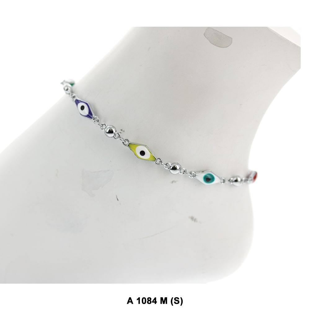 Moon Evil Eye Anklet A 1084 M S