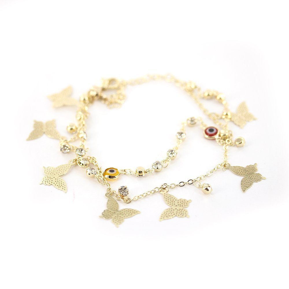 Pulsera Chunky Charms Mariposa Con Ojo A 1102